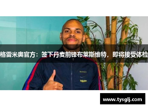 格雷米奥官方：签下丹麦前锋布莱斯维特，即将接受体检